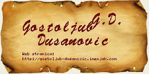 Gostoljub Dušanović vizit kartica